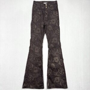 We The Free People Pants Womens 26 Jayde Brown‎ Paisley High Rise Flare Festival